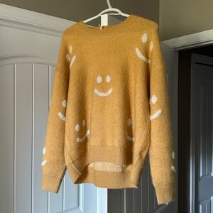 Beautiful and Soft Yellow, Smiley Face Sweater.